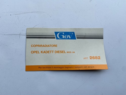 Masque D'Hiver En Caoutchouc Couvre Radiateur Opel Kadett Diesel 1984 GEV 2682 - Photo 9/24