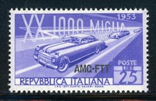 AMG-FTT Trieste MNH: Scott #166 25l 20th 1000 Mile Race CV$4+