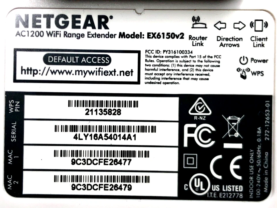 Netgear EX6150 V2 AC1200 Dual Band Wireless WiFi Extender Booster UK Plug MU-MIM - Image 4 of 4