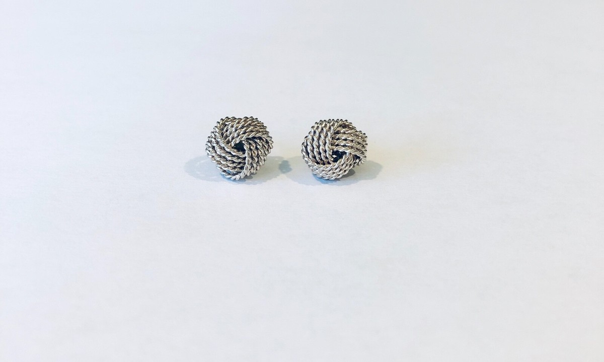 Vintage Tiffany And Co. Silver Love Knot Earrings | eBay