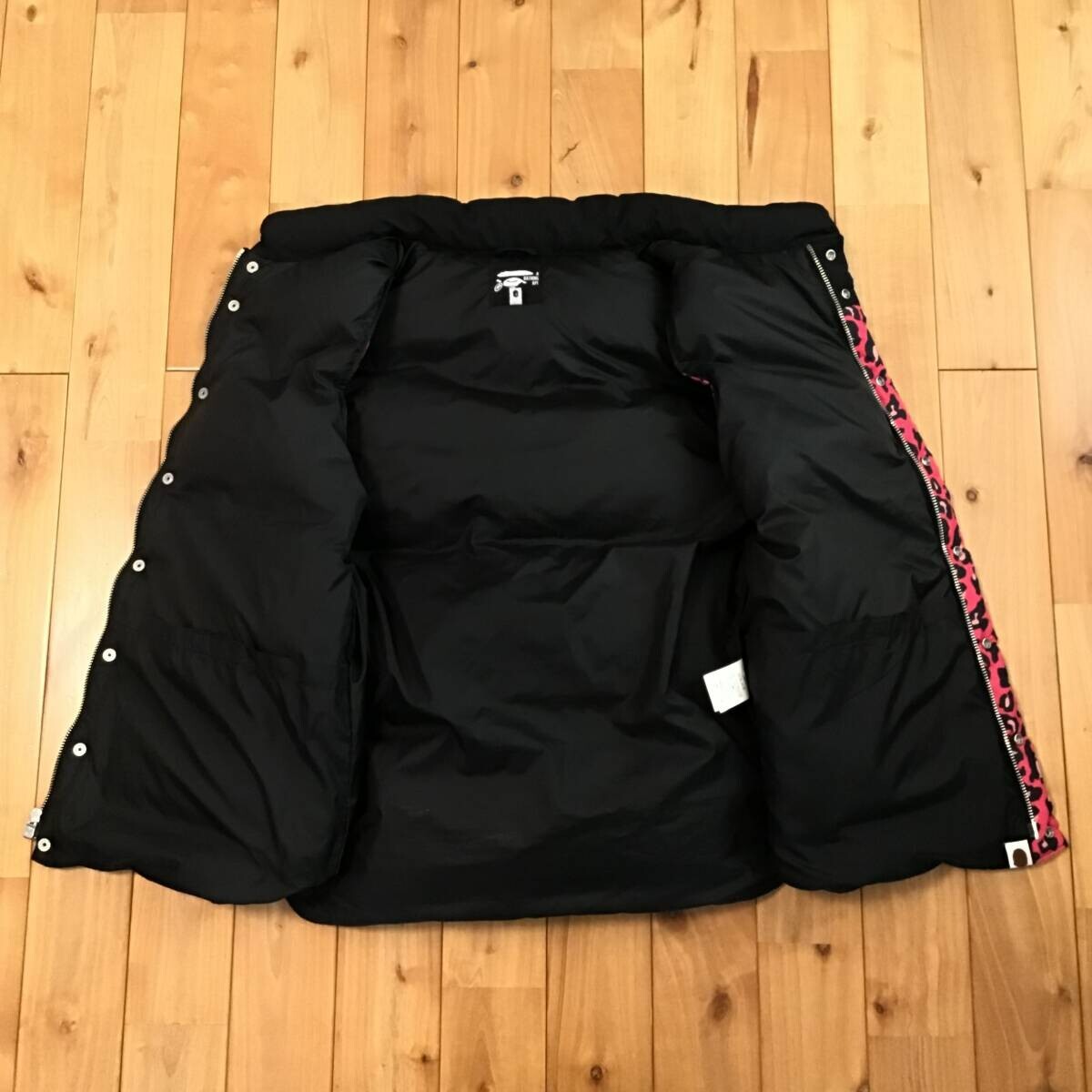 BAPE Leopard camo pink Puffer Down Jacket Vest A Bathing Ape Size