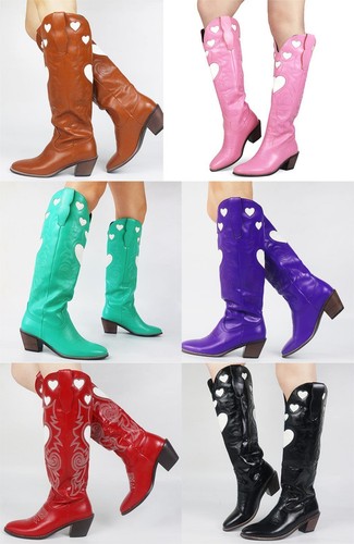 New Fashion Colorful Love Heart Colorful Ridding Boots for Women Cowgirl Boots - Picture 4 of 32