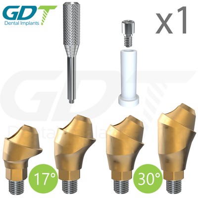 Angled Multi Unit + Plastic Sleeve Set 17° 30° Conical NP Dental Fixture