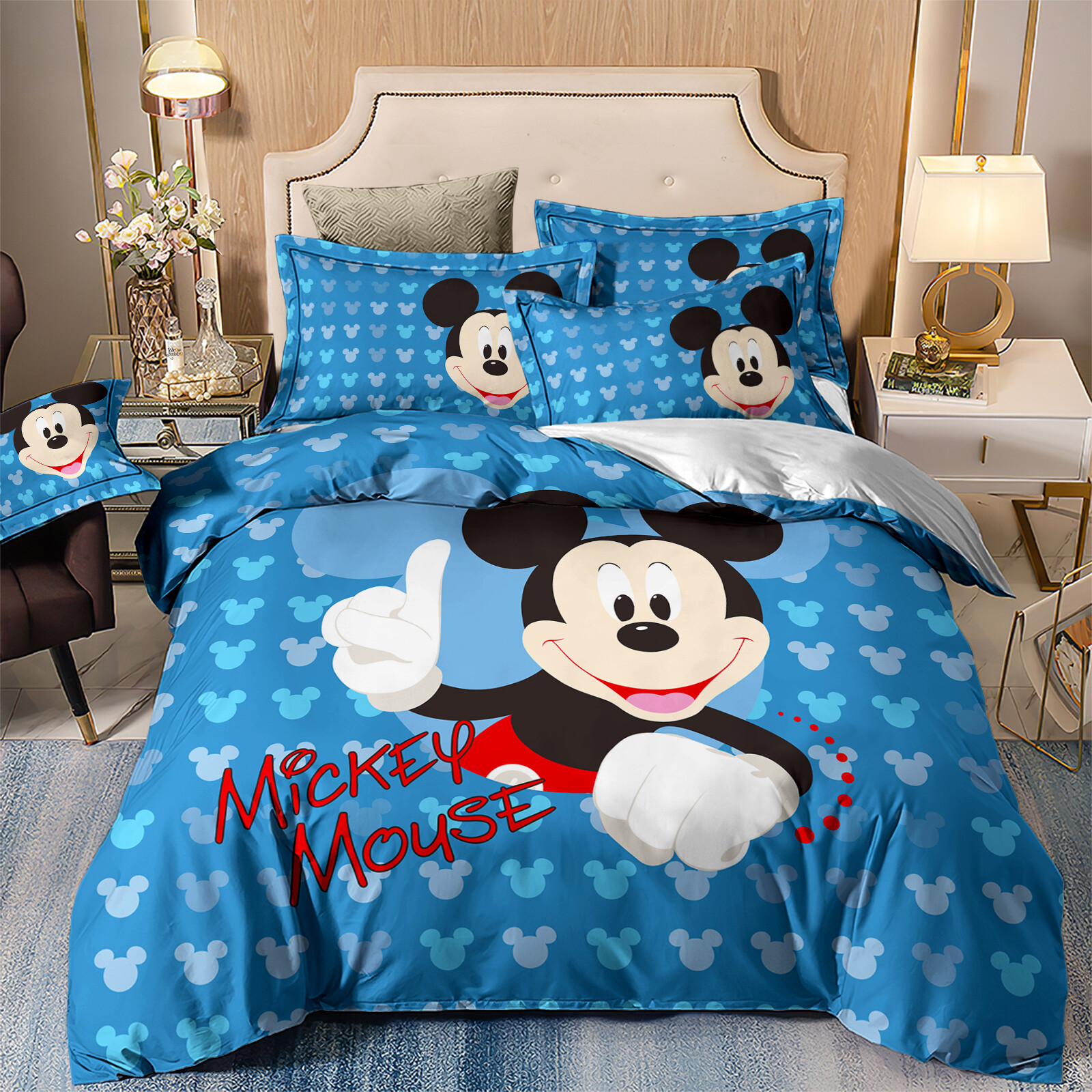 Mickey Mouse Duvet Quilt Cover Pillowcase Bedding Set Single Double King Size UK | eBay