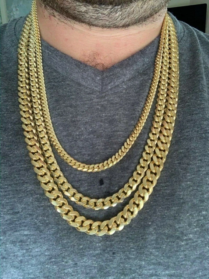 Cadena O Pulsera Cubana Para Hombre - Oro De 14k Sobre Plata Solida 925 ITALIA - Image 4 of 4