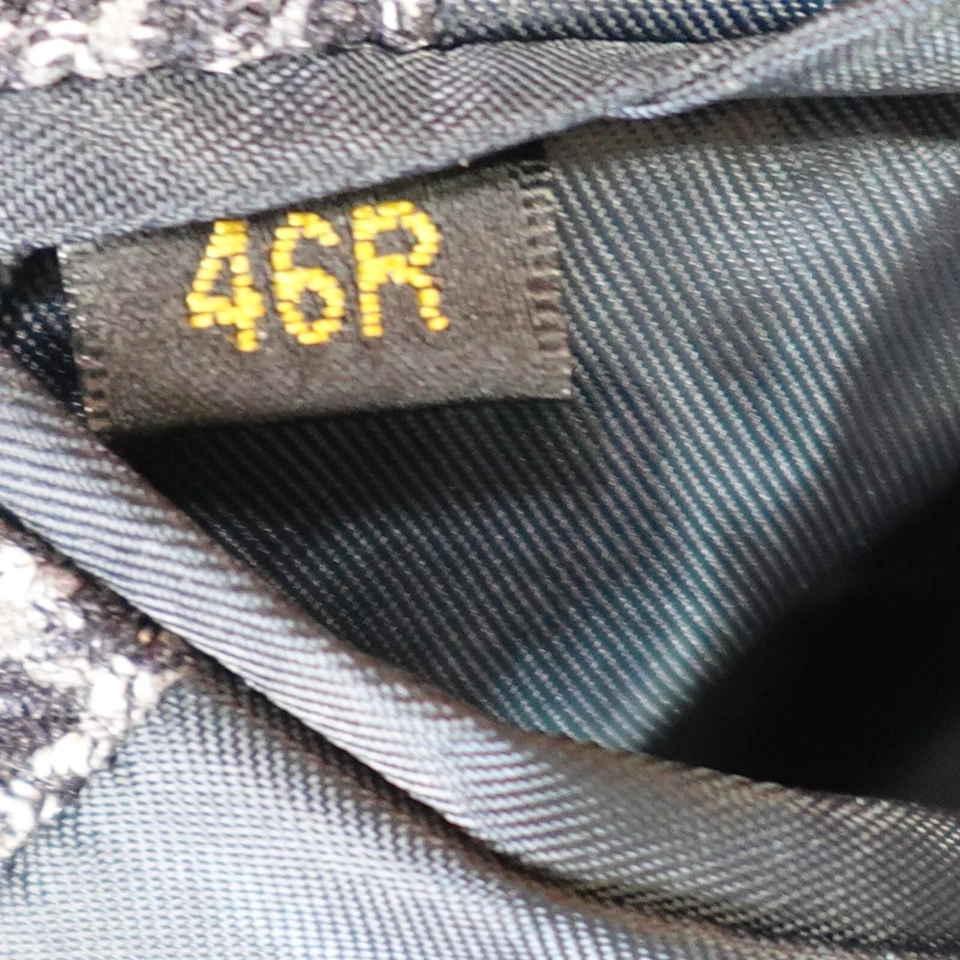 Casaco esportivo masculino vintage Giorgio Sant Angelo tamanho 46 R cinza lã de seda Houndstooth - Imagem 4 de 4