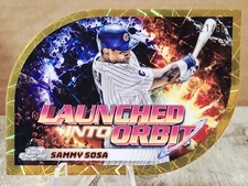 2024 Topps Cosmic Chrome Sammy Sosa Gold Interstellar Refractor 21/50 JERSEY #