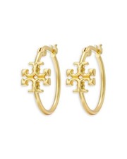 Tory Burch Small Eleanor Hoop Earrings in Gol...