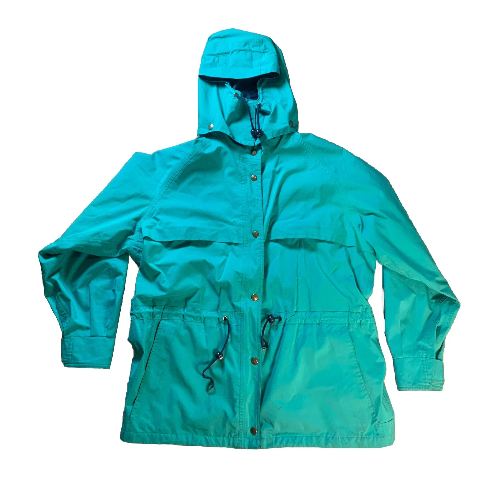 Vintage Eddie Bauer Windbreaker Jacket Size Large w/ Removable Hood Gore Tex