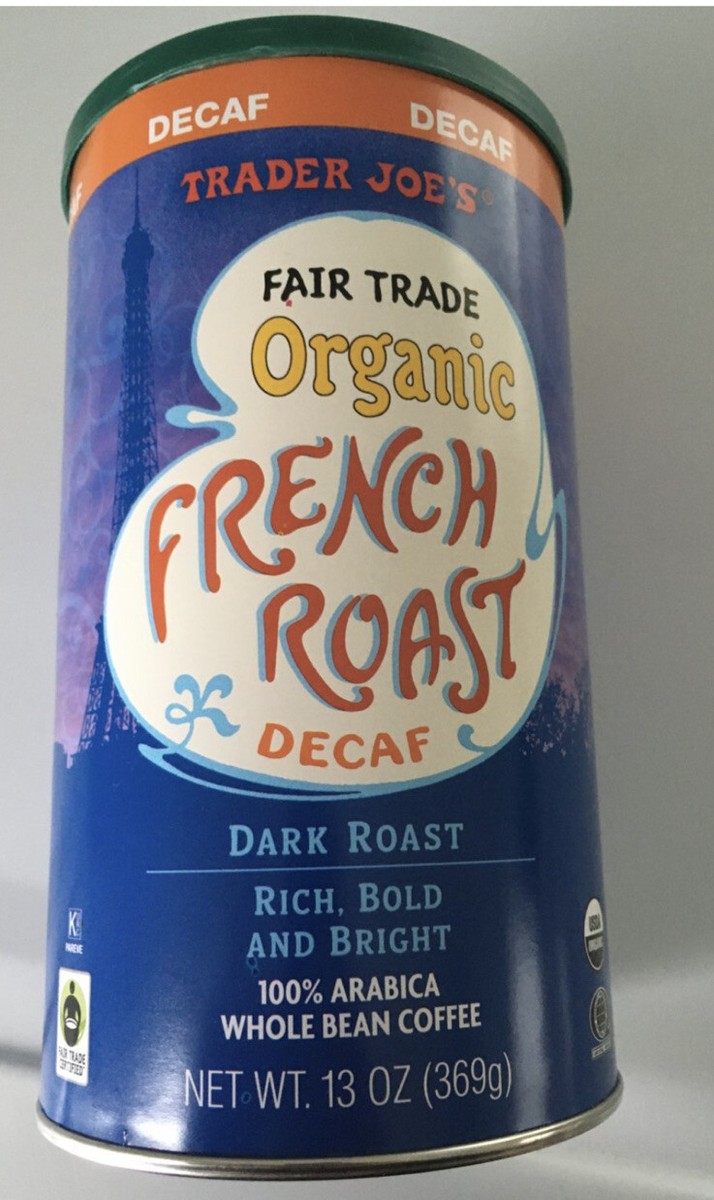 Trader Joe's Fair Trade Organic French Roast Decaf Coffee - 13 Oz (2 Pack)