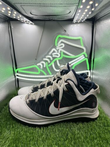 Nike LeBron 7 PS USA White Blue 2010 Sneakers 407639-100 Men’s Size 11