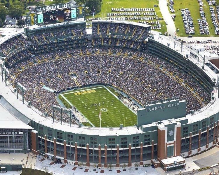 LAMBEAU FIELD Home of the Green Bay Packers Glossy 8 x 10 Photo Poster Man Cave