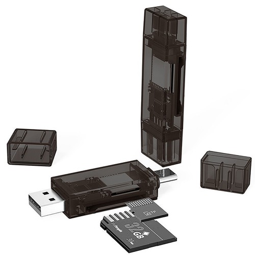 Transparent SD TF Memory Card Reader USB Type-C For Lightning For Iphone _t - Photo 13/17