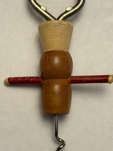 Vintage Holz Korkenzieher Flaschenöffner Überrascht Koch Neuheit Skurril Barware - Bild 7 von 13