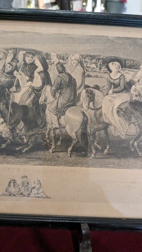 Rare 1817 Pilgrimage To Canterbury Engraving nicely, framed by a gallery - Picture 8 of 22