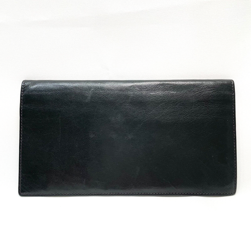 CELINE Long Wallet Bifold Purse Embossed Triomphe Logo Leather Black Authentic - Picture 2 of 22