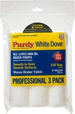 Purdy White Dove 9" x 3/8" Nap Woven Dralon Fabric Paint Roller Cover (3 Pack)