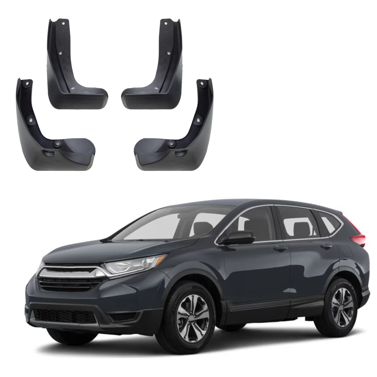 Bavettes garde-boue pour Honda CR-V 2017-2022 en ABS renforcé noir mat