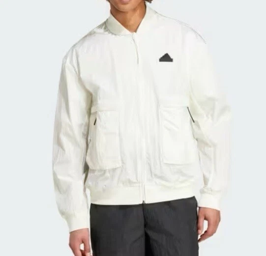 OFF WHITE Giacca a vento Adidas uomo CE Q3 PR BJKT bianco sporco atletica taglia XXL NUOVA CON ETICHETTE