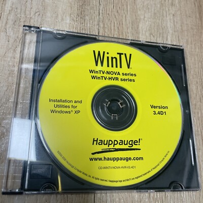 Win TV Version 3.4D1 Nova & HVR Series cd Software Windows Xp 