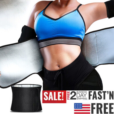 Men Waist Trainer Trimmer Belt Sweat Wrap Tummy Weight Loss Fat Burner Slimming
