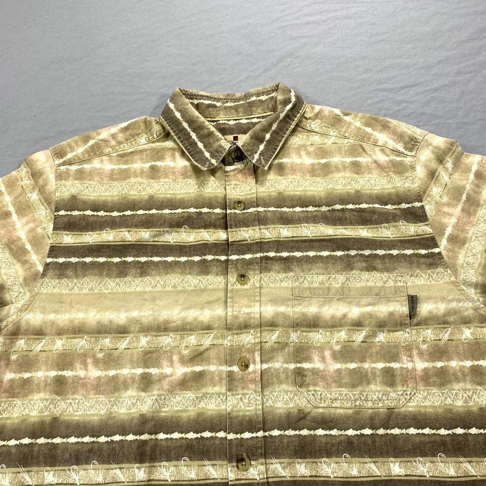 Camisa Woolrich DE COLECCIÓN Adulto Grande Marrón Pesca con Mosca Abotonada Campamento Años 90 Para Hombres Foto 3 de 4