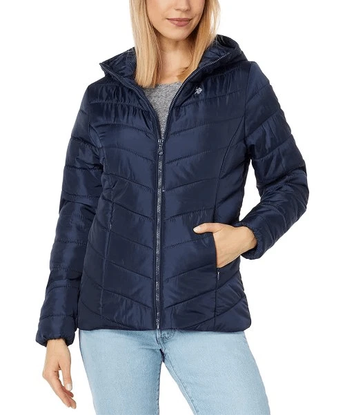 us polo zip front puffer jacket