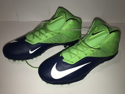 New Nike Zoom Code Elite 3/4 Football Cleats Mens  18 Green Blue 620499-329