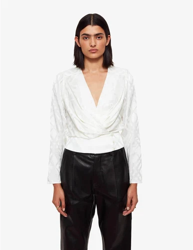 Anine Bing x HC June Silk Top in Ivory BNWT