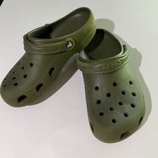 NWOT Crocs, Army Green Classic Rubber Clogs, Unisex sz 7/9 Olive