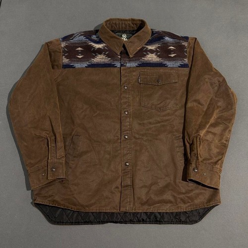 Outback Trading Co Oilskin Western Ranch Jacket Brown Men's XL