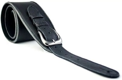 SCHWARZ HERGESTELLT IN UK 2,75'' SOFTEE VERSTELLBARE SCHNALLE ECHTLEDER GEPOLSTERTES GITARRENARMBAND