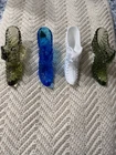 Fenton Glass Slippers Lot/Cat Head  Hobnail/ Button Daisy /Blue/ Amber Milkglass