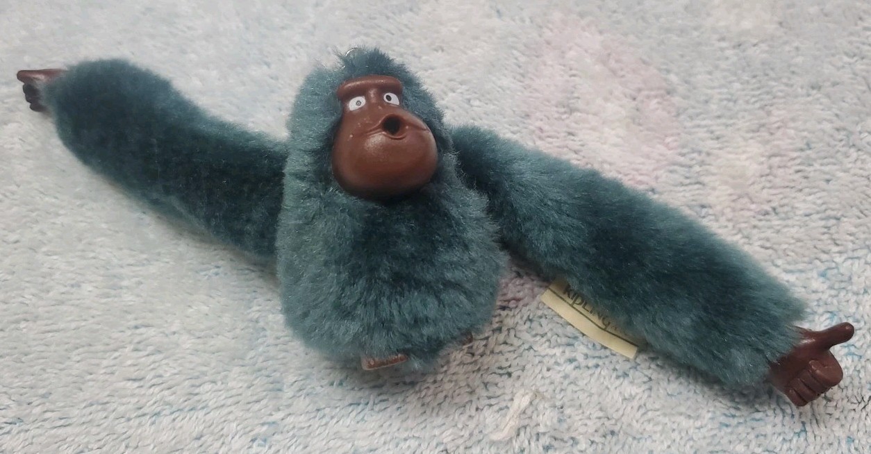 Kipling Thumbsucker Monkey Keychain Anca Light Bl… - image 1