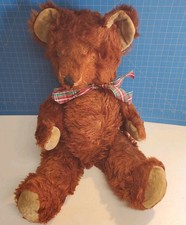 Antique Vintage jointed mohair 16" brown Teddy Bear