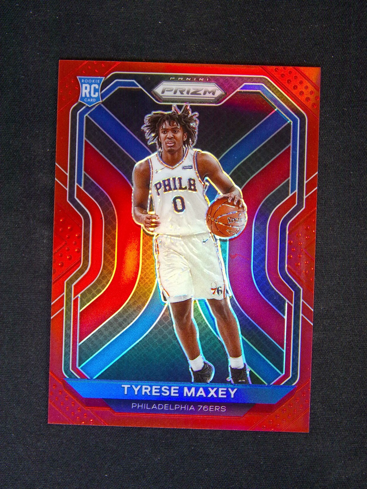 2020-21 Panini Prizm Tyrese Maxey #256 RC Rookie Red /299