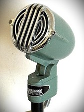 Vintage 1960's Argonne AR-54 Crystal Microphone, original element works, w/stand