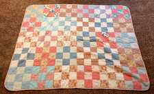 COLORFUL QUILT / New Handmade Baby Unisex Quilt 63 X 52