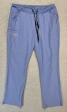 Skechers by Barco Women L Scrub Pants Periwinkle Blue Vitality Cargo Medical