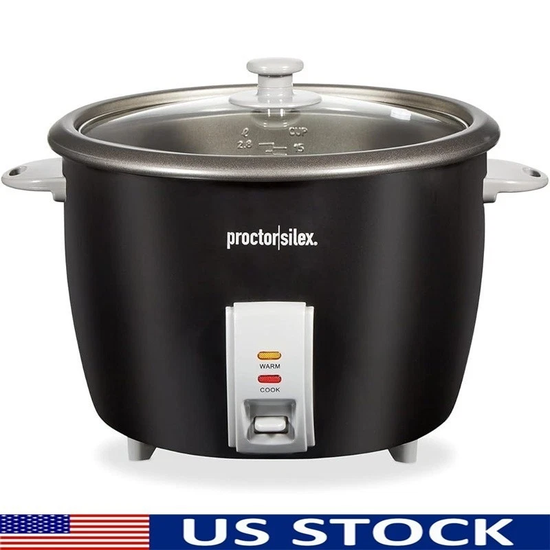 Extra Large Rice Cooker 30 Cups One Touch Control Steamer Basket Dishwasher Safe