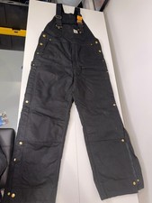 Carhartt Loose Fit Black Double Front Bib Overalls Men s M Regular Workwear