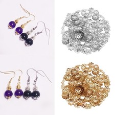600 Piece Iron Metal Filigree Flower Beads Cap End Spacer