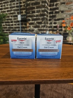 2x Eucerin Immersive Hydration Gel Cream with Hyaluronic Acid, 1.7oz lot of 2