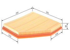 LUFTFILTER  FÜR 4 GRAN COUPE (F36), 3 (F30, F80) - BOSCH F 026 400 270