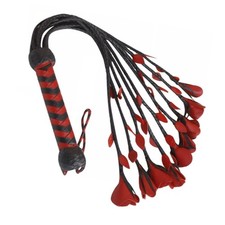 Handmade Real Leather Flogger 9Falls Braided Handle collection display purposes