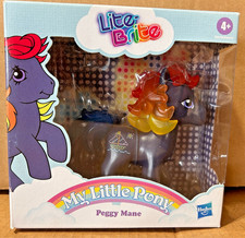 Hasbro My Little Pony Retro Lite Brite Peggy Mane Pony Figure DMG PKG