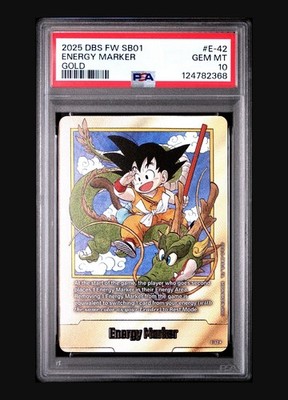 ドラゴンボール フュージョンワールド E-42 銀 PSA10 Dragon Ball Fusion World Manga SB01 Energy Marker E-42 Gold PSA 10