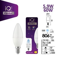 ŻAróWka ŹRóDłO śWiatłA LED E14 IQ-LED C35E14 5,9W-CW 806Lm 6500K Barwa Zimna 3 L