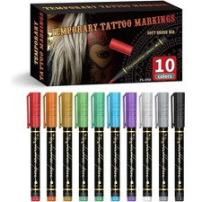 10/15/30 Colors Temporary Tattoo Markers Set, 2026 New Temporary Tattoo Pens — image 4