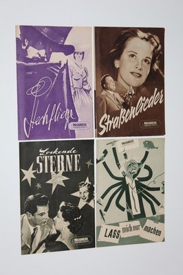 4 Stück uralte Filmprogramme DEFA Progress Filmvertrieb von 1954/55 DDR (06)